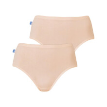 (Fresh Powder, 20) 2 Pack Sloggi Originals Hikini Full Briefs Womens Ladies Underwear Undies Panties High Waisted Bikini