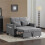 (Gray, Fabric) 2-Seater Sofa Bed – Grey Foldable Sleeper 8