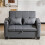 (Gray, Fabric) 2-Seater Sofa Bed – Grey Foldable Sleeper 15