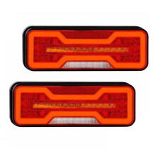 1 Pair Tail Light LED Rear Tail Light Combination 12V 24V Light for Trucks & Trailers Multi-Function