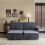 (Gray, Fabric) 207cm King Pull-Out Sofa Bed, Fabric Convertible 14