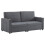 (Gray, Fabric) 207cm King Pull-Out Sofa Bed, Fabric Convertible 3