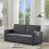 (Gray, Fabric) 207cm King Pull-Out Sofa Bed, Fabric Convertible 8