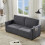 (Gray, Fabric) 207cm King Pull-Out Sofa Bed, Fabric Convertible 10
