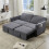 (Gray, Fabric) 207cm King Pull-Out Sofa Bed, Fabric Convertible 5