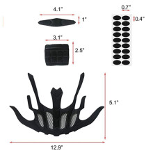 2set Cycling Helmet Pads Sealed Sponge of Inner Pads Protection Helmet Padding Bike Helmet Pads-SK-206/202,Black