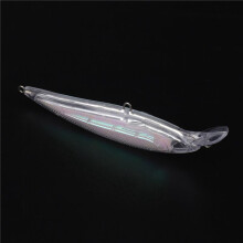 20Pcs Transparent Baits Blank Hard Baits 3D Unpainted Fishing Lure Bodies Minnow Wobblers