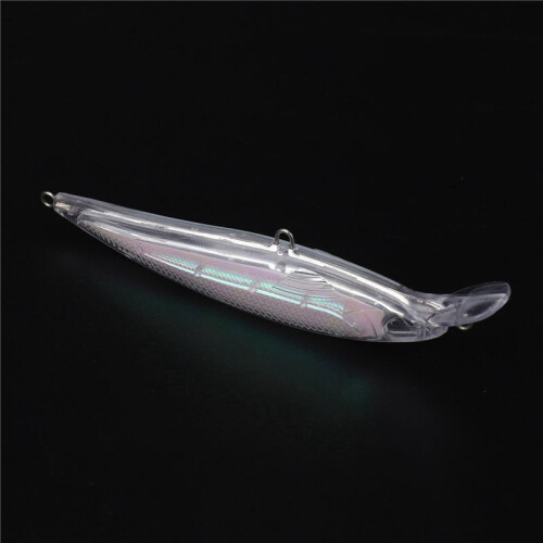 20 Stück Transparente Köder Leere Hart Köder 3D Unlackierte Angel Köder Körper Elritze Wobbler