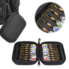 16Pcs Fishing Lures Spinners Baits Spoon Set with Tackle Bag Trout Bass Salmon Pike Walleye Fishing Tackle