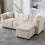 (Beige, Fabric) 80" L-Shaped Sectional Sofa with Storage Ottoman 11