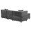 (Grey, Fabric) 80" L-Shaped Sectional Sofa with Storage Ottoman 3