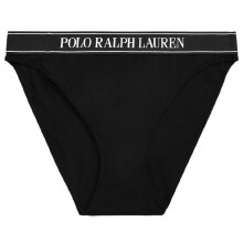 (12 UK, Black) Ralph Lauren Womens/Ladies Repeat Logo Mid Rise Hipster Briefs