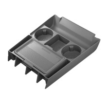 Für Xpeng G6 2026 Mittelkonsole Silikon-Aufbewahrungsbox Auto Mittelkonsole Untere Ablage Trennwand Organizer Dunkelgrau