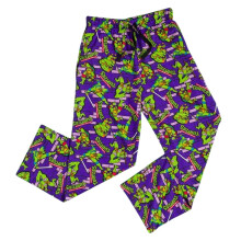 (XXL, Purple/Green) Teenage Mutant Ninja Turtles Mens Wall Lounge Pants