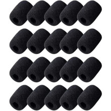 20 protectores de espuma para micrófono, paravientos, para aulas, salas de conferencias, entrevistas de noticias, actividades al aire libre, color