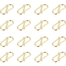 30 píosa Clasp S-Hook Órga Cruach Dhosmálta 304, 12.5mm ar Fad, Poll 3mm, Nascóirí Clasp Muince le haghaidh Déanamh Seodra