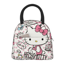 Hello Kitty matsekk, bærbar, isolert matboks, kjøleveske med frontlomme, for menn og kvinner, tenåringer