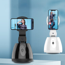 Jacenvly smart ansiktssporingskamera, 360 roterbar PTZ Live Video Stabilisator, kompatibel med mobiltelefon, ideell farsdagsgave