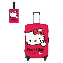 Waschbare Hello Kitty Gepäckhülle mit Gummizug, passend für Koffer von 74 bis 81 cm, Schutzhülle mit verdecktem Reißverschluss – kompatibel