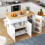 Foldable Oak Kitchen Table 132.5x44x90cm 1