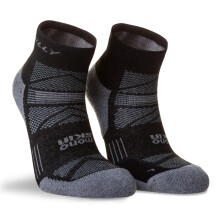 (12 UK-13 UK, Black/Grey Marl) Hilly Mens Supreme Ankle Socks