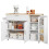 Foldable Oak Kitchen Table 132.5x44x90cm 5