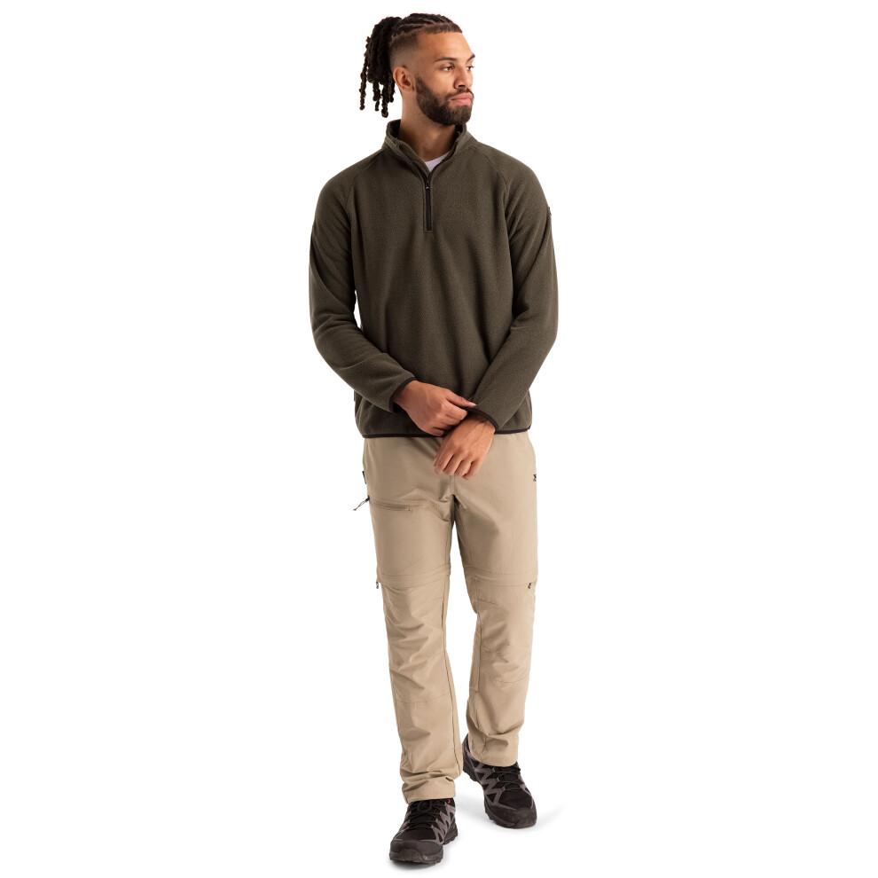 Trespass Men's 1/2 Zip Fleece Wetherill Green Medium - Image 2