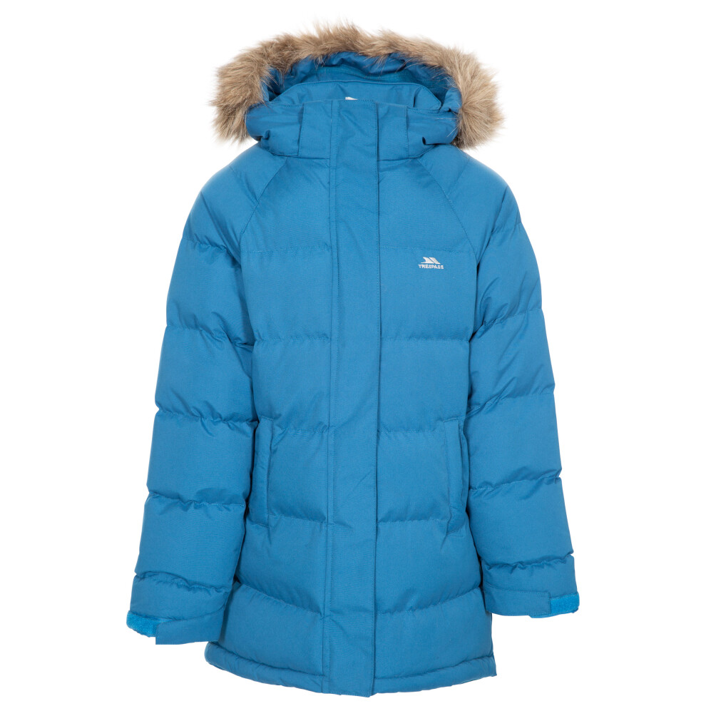 Trespass (5-6 Years, Cosmic Blue) Girls Water Resistant Jacket Unique