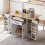 Mobile Kitchen Island on Wheels, 129x46x91cm 1