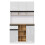 High-Gloss Kitchen Cabinet 105x45x185cm 11