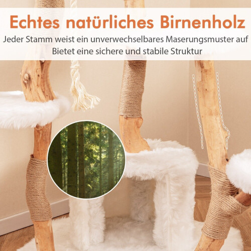 168 cm Cat Tree with Platforms, Cave, and Sisal Posts 2