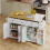 Barn-Style Kitchen Island, 140x43x90.5 cm 13