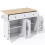 Barn-Style Kitchen Island, 140x43x90.5 cm 4