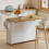 Barn-Style Kitchen Island, 140x43x90.5 cm 8