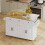 Barn-Style Kitchen Island, 140x43x90.5 cm 10