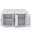 Barn-Style Kitchen Island, 140x43x90.5 cm 11