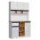 High-Gloss Kitchen Cabinet 105x45x185cm 12