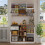 High-Gloss Kitchen Cabinet 105x45x185cm 5