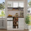 High-Gloss Kitchen Cabinet 105x45x185cm 3