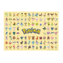 Quebra-cabeça - NATHAN - 020462 - 1000 peças - 70 x 50 cm - Pokédex região Johto (Pokémon)