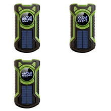 3X Radio Solaire à Manivelle Radio Météo Portable AM/FM/NOAA avec Lampe de Poche LED Haut-Parleur 5.0 Radio D'Urgence-C