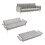 Modern Velvet Sofa Bed – Grey, Adjustable 10