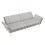 Modern Velvet Sofa Bed – Grey, Adjustable 4