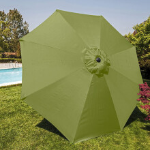 Toile de rechange en polyester pour parasol d'extérieur de 2,74 m (9 pi), compatible avec parasols déportés/suspendus/à 8 baleines.