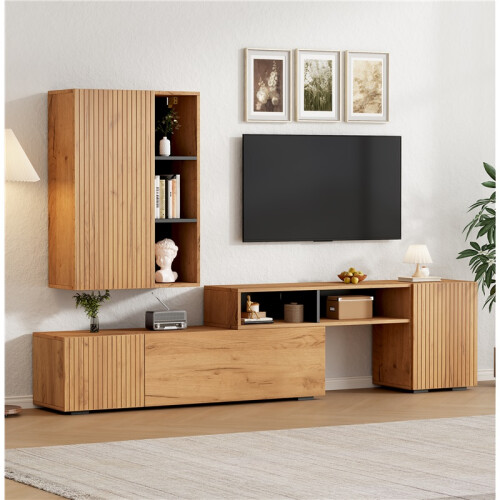 2-Piece TV Wall Unit Set – Up to 265 cm, 120" Max 1