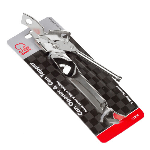 Ανοιχτήρι κονσερβών Chef Craft Select με τάπα, μήκος 6,5 ίντσες, επινικελωμένο 1