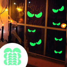 Fankiway Halloween Ghost Eyes Lights, dekoracja wisząca do wewnątrz i na zewnątrz, do okien, ścian, drzwi i podwórek, kompatybilna z mrocznymi