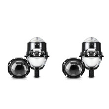 4pcs 2.5Inch Bi Led Projector Lens for H4 H7 9005 9006 Led Lenses Headlight Bulbs 8000LM 6000K White with Hi/Lo LHD