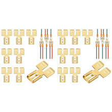 16 Pièces Connecteur à Double Pelle Arrière à Déconnexion Rapide Adaptateur de Borne de Fil Électrique Bidirectionnel Non Isolé Mâle Simple