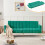 Modern Velvet Sofa Bed – Green, Adjustable 1